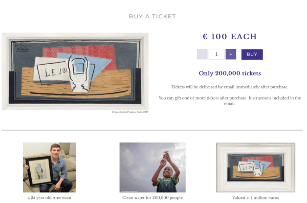 “100欧元有机会获得一件毕加索”真的还是假的
