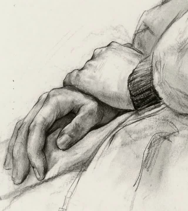 中国美术学院素描半身像的手部刻画要点(内含高分卷手