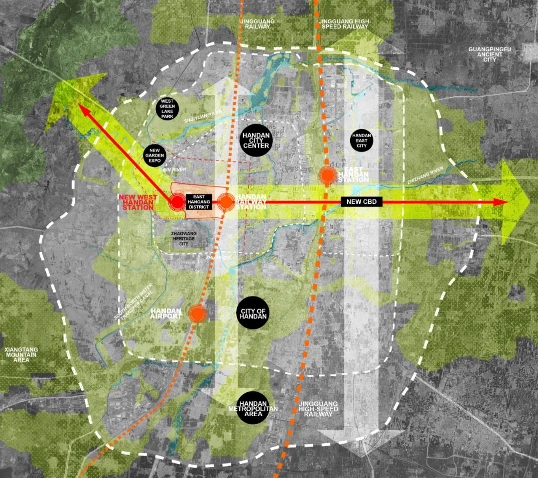 分析图  多米尼克 · 佩罗建筑事务所 以邯郸城市2035年规划为例