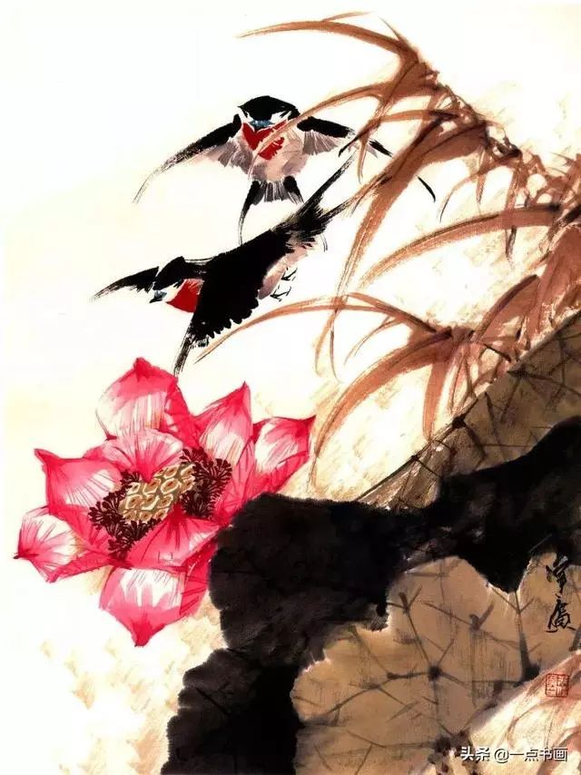 书画鉴赏丨燕雀的入门写意画法及作品示范__凤凰网