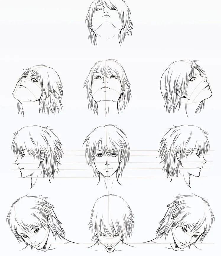 cg原画插画教程绘画基础素材头部多角度绘制教程