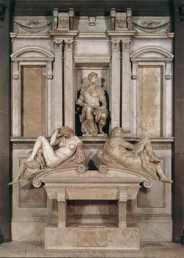 圣洛伦佐教堂里的美第奇家族陵墓群雕《暮与晨-1529-1534年