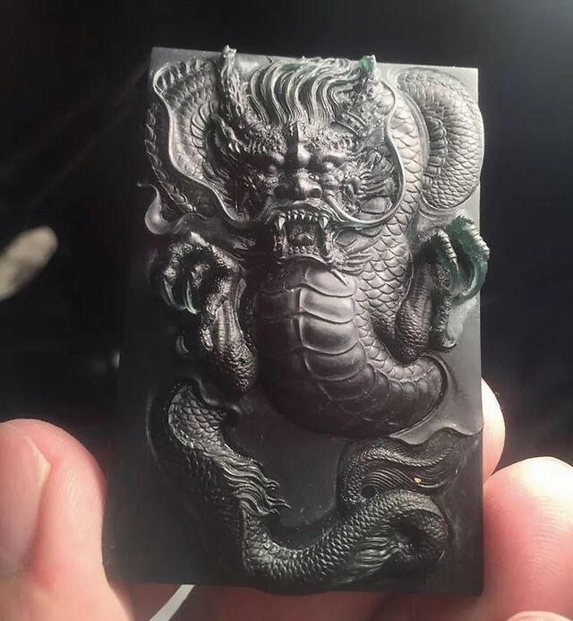 千姿百态玉雕龙牌素材欣赏