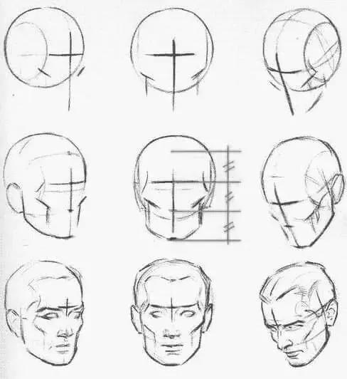 cg原画插画教程漫画人物头部姿势画法