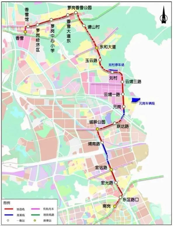 另外,黄埔区规划建设12条有轨电车线路(2020年至2035年),总长186公里