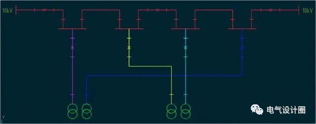 (双侧供电双回路树干式)