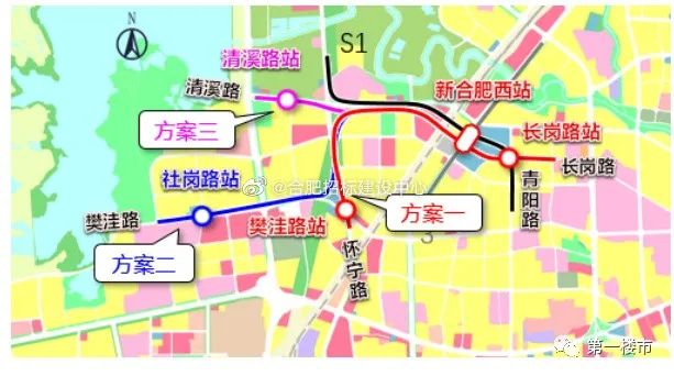 合肥地铁s1线左线曝出!或走董铺湖南!s1还有4条路段待定!