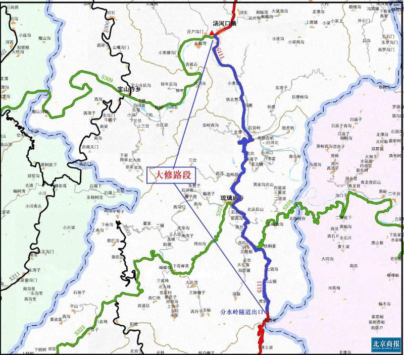 日前,记者从北京市交通委员会怀柔公路分局获悉,国道g111(出京线)怀柔