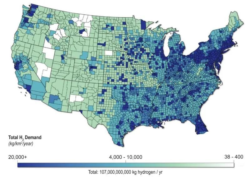 美国发展氢能计划:2050年氢能将占美国总能源需求的14%