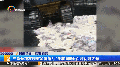 重金属超标,15万斤大米在云南销毁!
