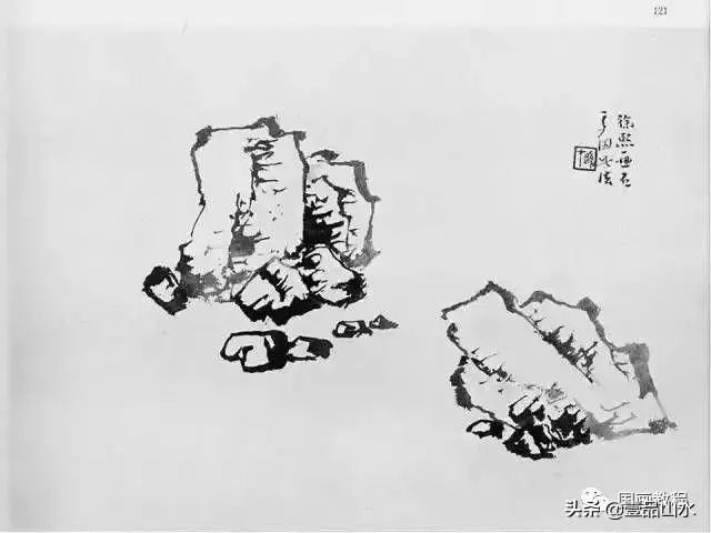 书画鉴赏丨黎雄才从画石头开始教你画山水画