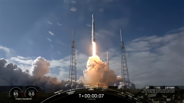 SpaceX第五批60颗卫星成功发射：四手火箭回收失败