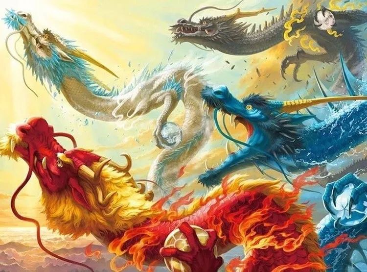 龙王即入大海化作大殿,无量珠宝,种种庄严.