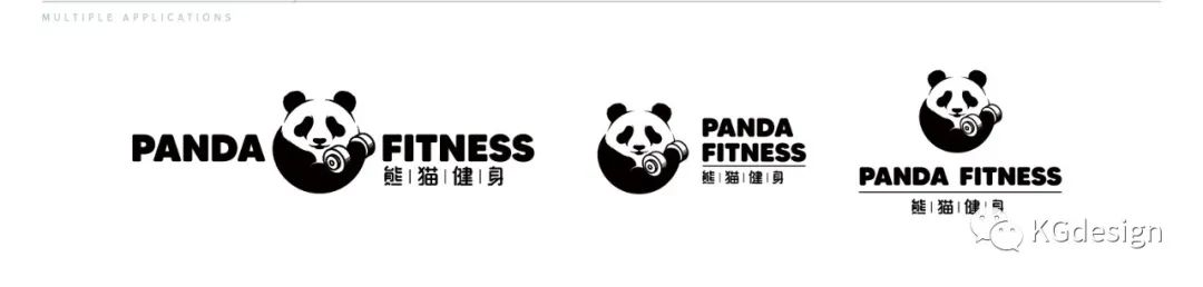 健身房logo设计熊猫健身
