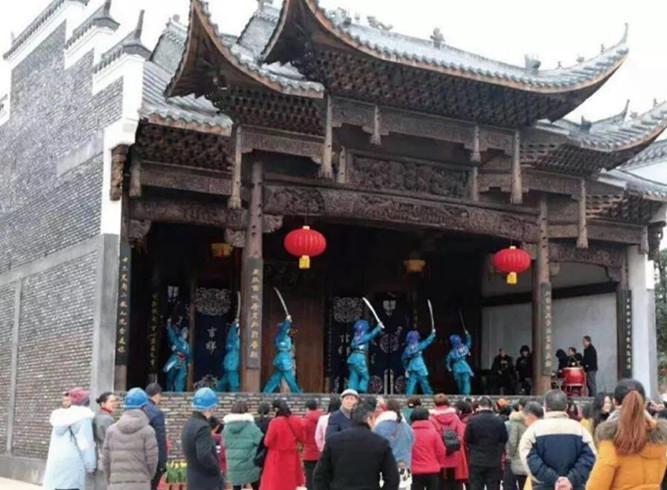 古貌古心园古戏台唱戏
