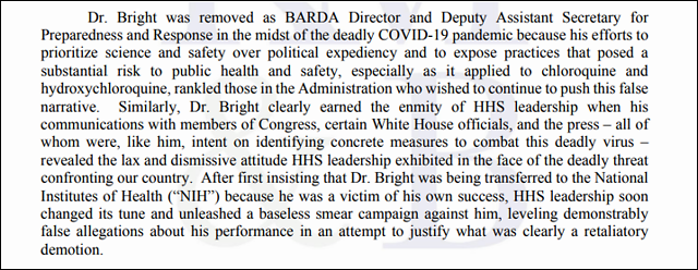 美被撤职“吹哨人”指控：政府轻视预警还打击报复