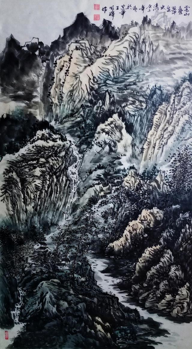 当前,画家王明辉老师原创山水作品国内市场收藏润格:20000元/平尺,将