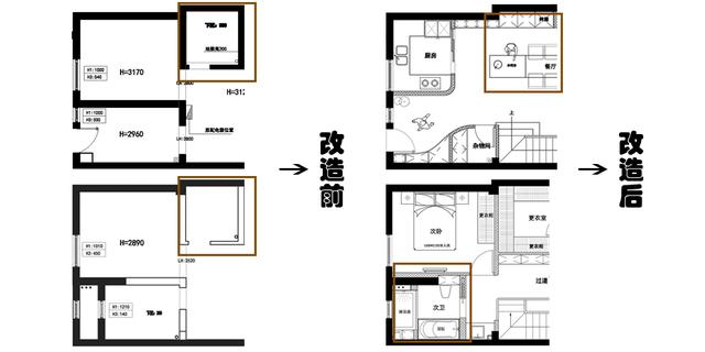 想要房子采光好的一定要看!这个180㎡长条户型改造真是机智!