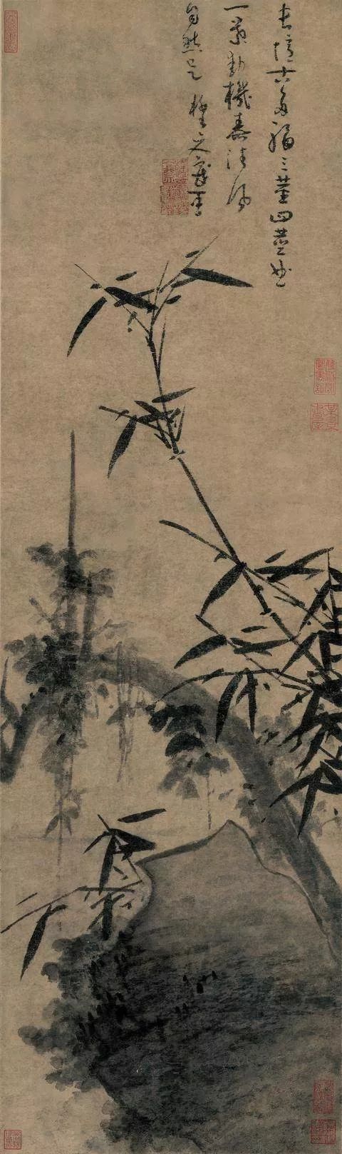 吴镇:画山水喜用湿墨,画墨竹却用干墨