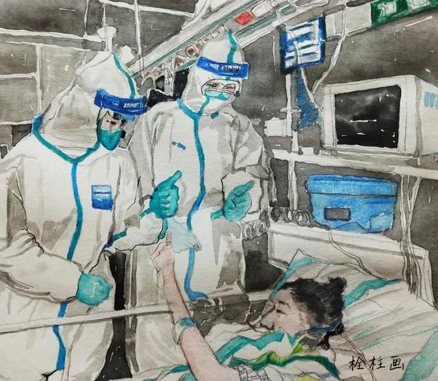 王栓柱抗疫美术作品欣赏!