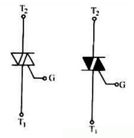 双向晶闸管的电路符号.