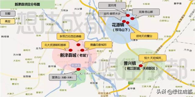 新津位于成都平原西南方向,距成都市区28公里,属于成都远郊范围,与