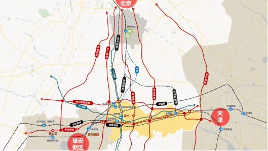 6条高速穿城而行,还有3个高铁站,1个地铁站构成的交通体系,奠定了霸州