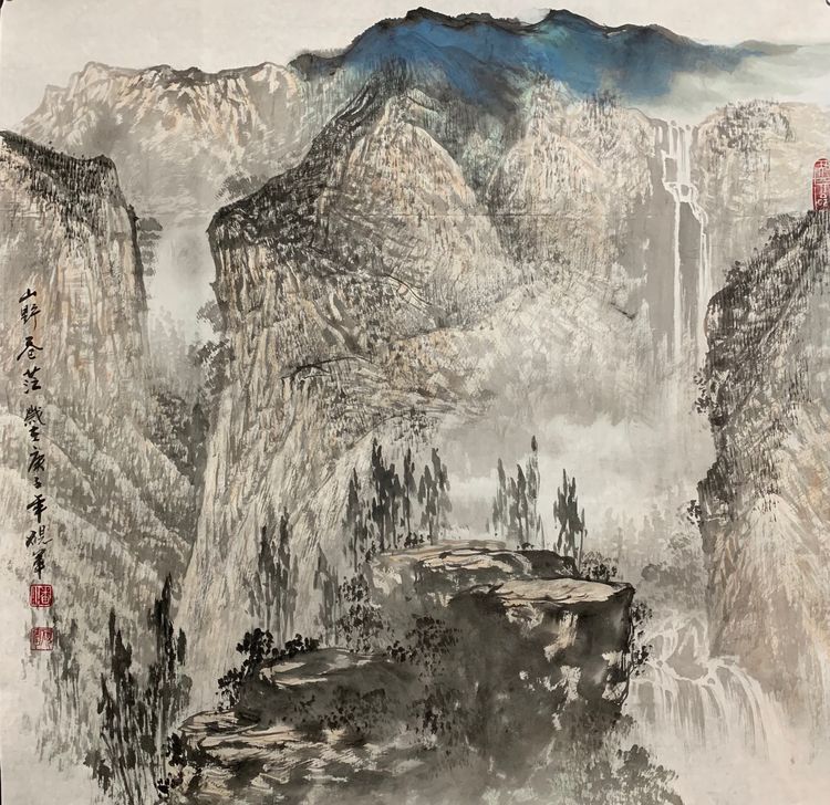 潘砚军:著名山水画家,画风传承大风堂门下.