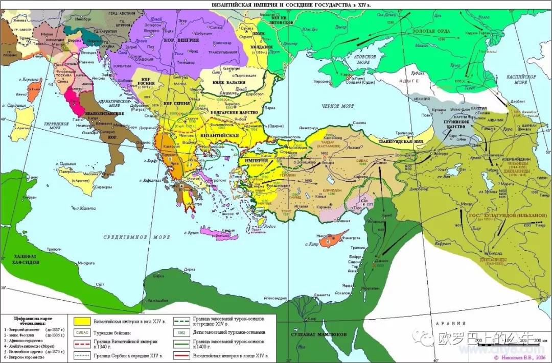 15世纪拜占庭帝国局势图