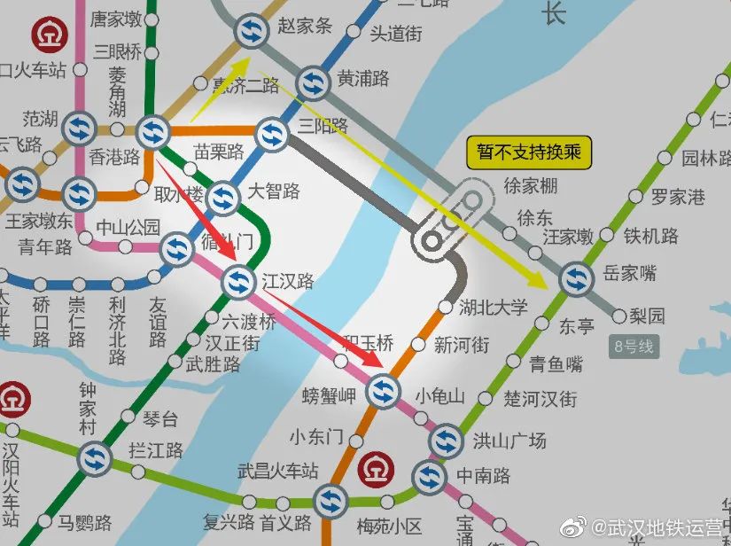 紧急提醒!武汉这条地铁今日不过江,还有三站临时关闭