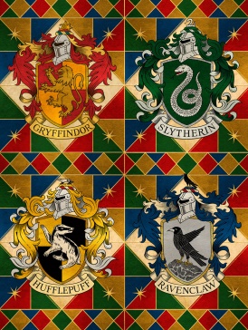 minalima设计的"哈利·波特"系列四大学院标志