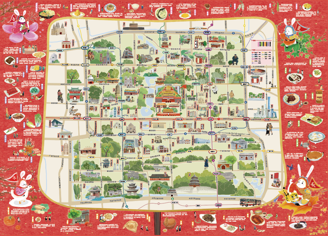 《北京四季美食地理》和《中国大运河·北京》手绘地图于近日