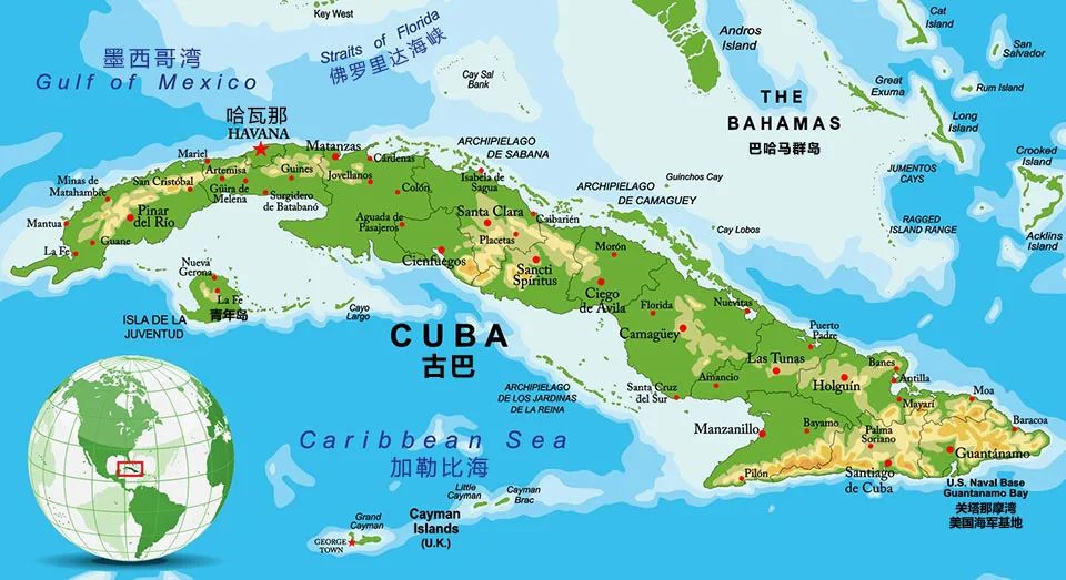 地理位置,造就了哈瓦那以及卡德纳斯等近百个天然良港,赋予了古巴极大