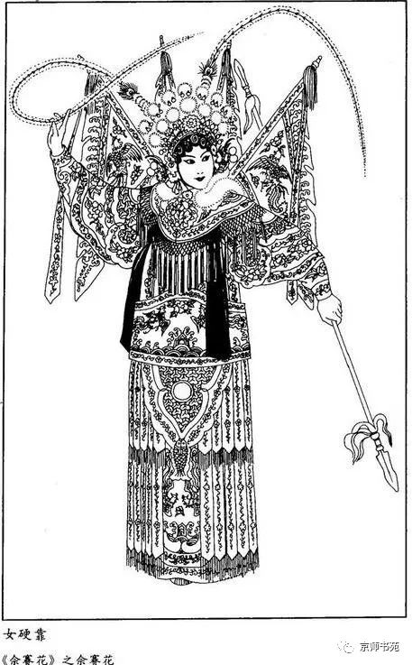 中国戏服白描