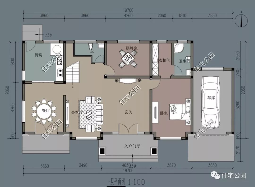 微同 晒家投稿:housepark58(送图册) 二层带封闭车库 户型三 占地尺寸