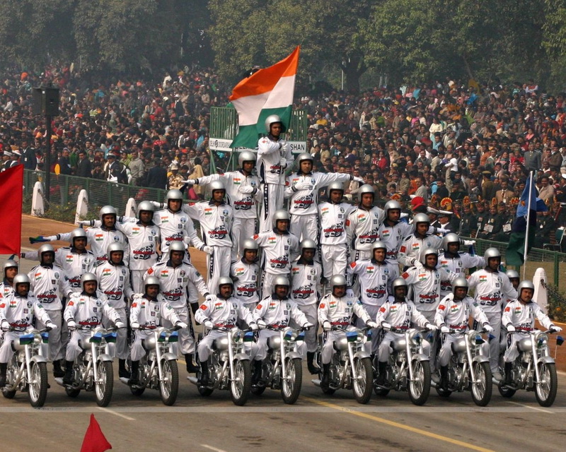 天下无敌!印度陆军摩托车表演队