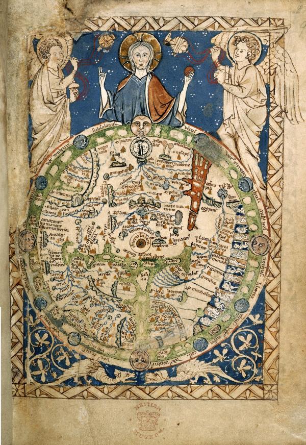 资讯>正文 倒置的伊德里西绘世界地图(1154)第二是地图的朝向.
