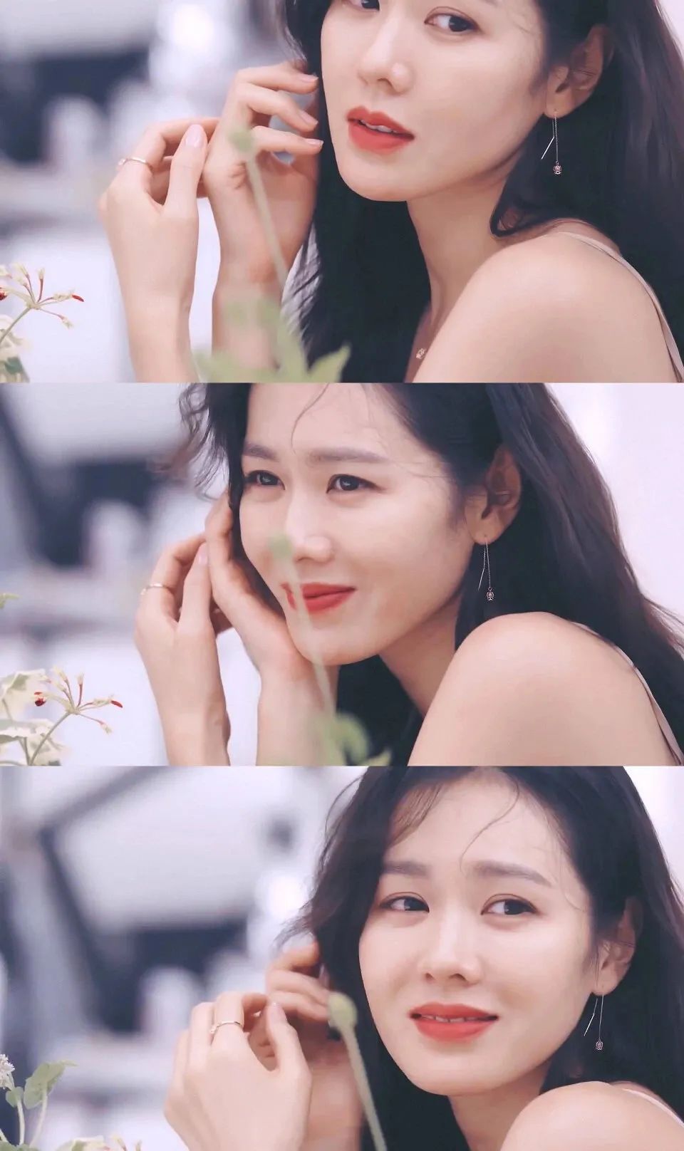 喜欢插花,家中布置富有情趣.