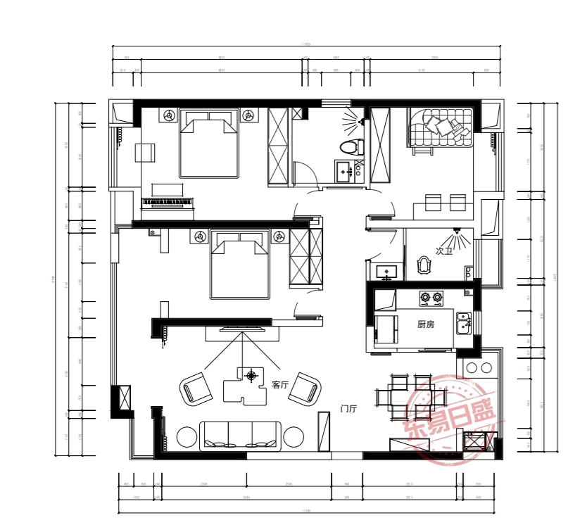 武汉中建·大公馆144㎡户型规划:同一户型,不同生活姿态!