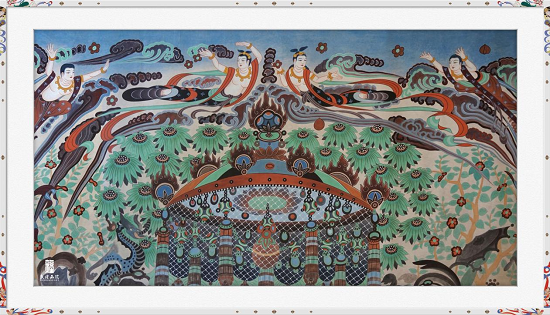 三星推出敦煌艺术典藏版电视边框再现鹿王飞天经典敦煌壁画