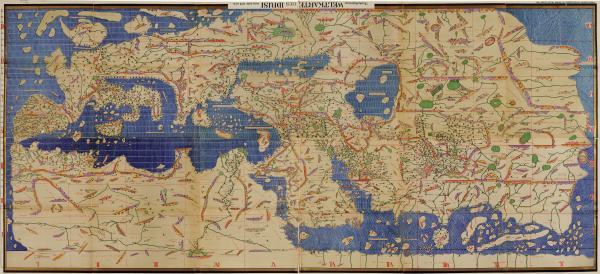 倒置的伊德里西绘世界地图(1154)