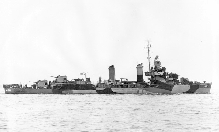 图12. 本森级驱逐舰伍德沃斯(uss. woodworth,dd-460),1944年