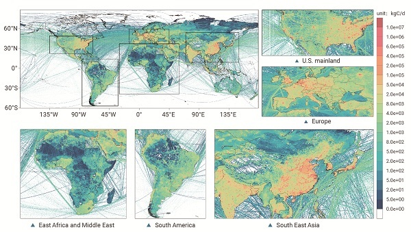 中国科学家领衔构建首个近实时全球碳地图