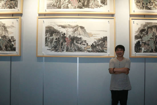 当代山水画家方强艺术作品展在世纪来美术馆隆重举行