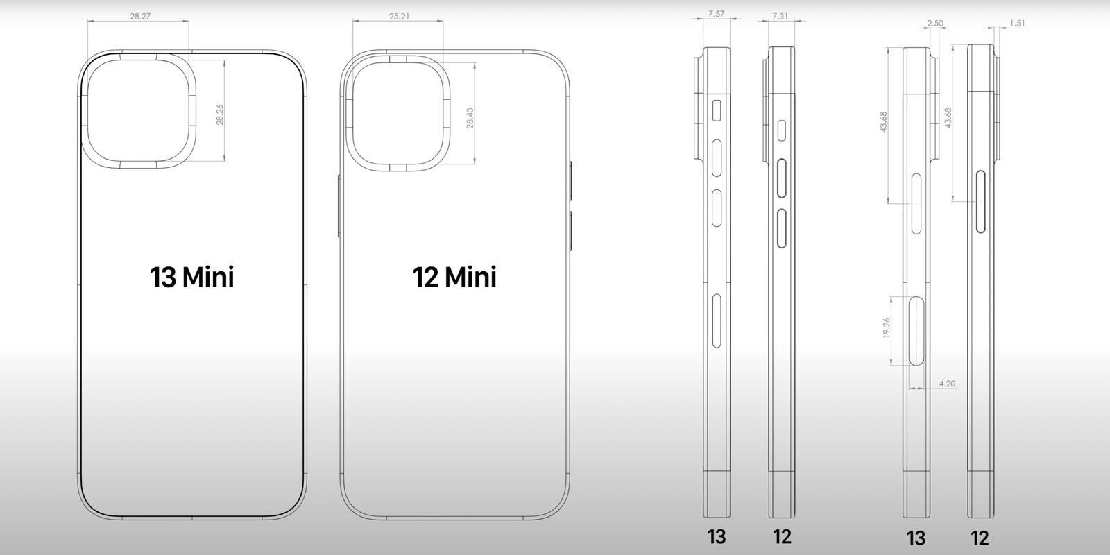 疑似iphone13cad设计图摄像头模块做得更大了