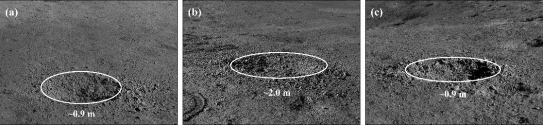 图 5"玉兔二号"月球车巡视区域的新鲜撞击坑