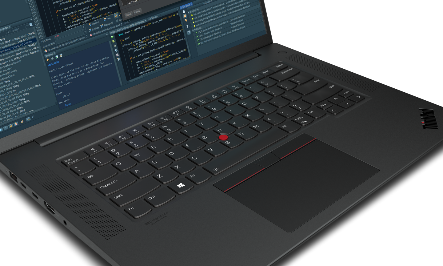 此外,thinkpad p1 gen 4 搭载了 16 英寸 16:10 的 2560 x 1600 屏幕