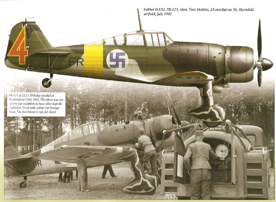 福克d.21战斗机:击落苏联红星的芬兰雄鹰
