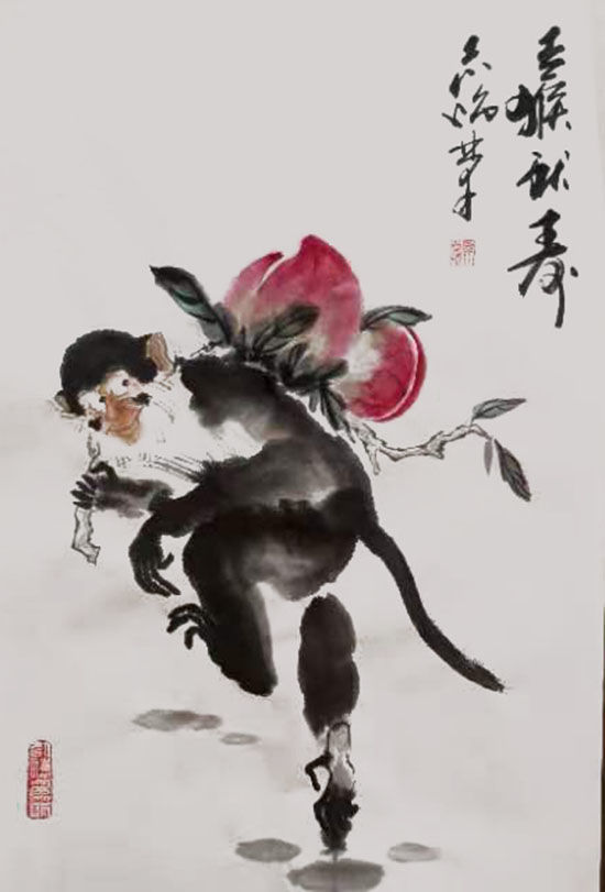 画家常志强----画猴奇缘作品鉴赏