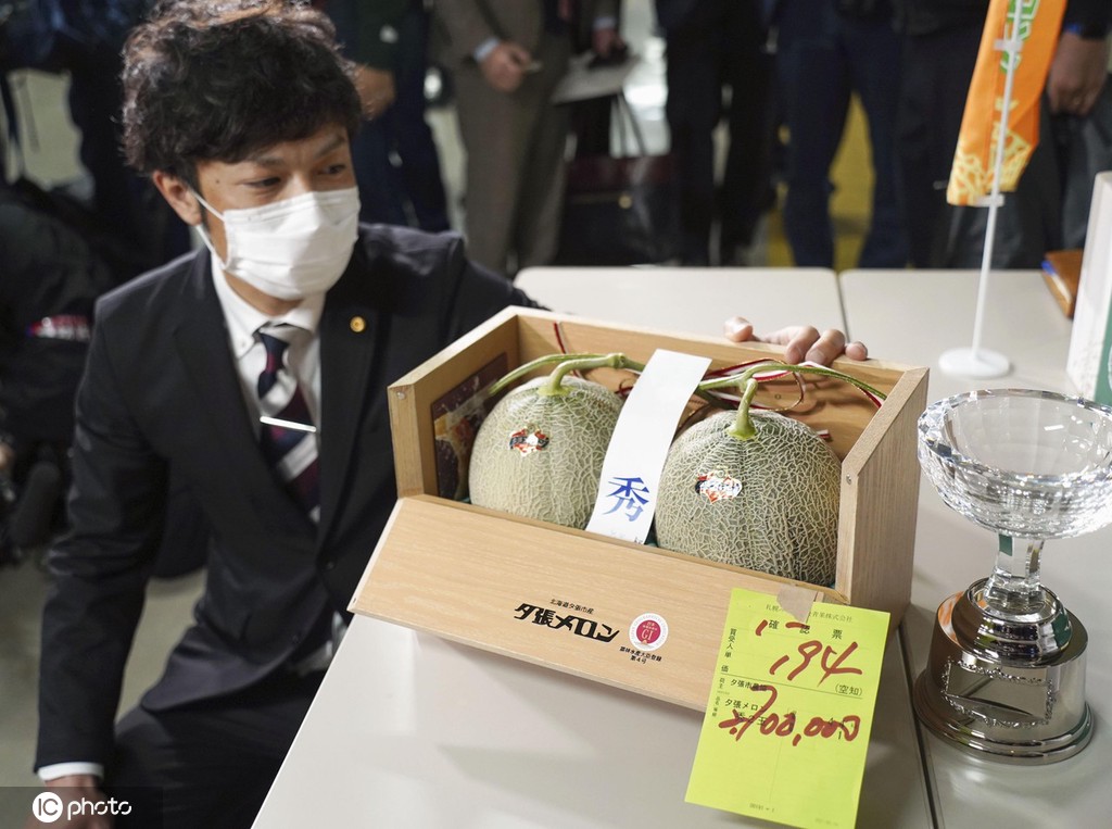 据报道,去年"夕张蜜瓜"仅拍出12万日元(约合7000元人民币)的最高价.